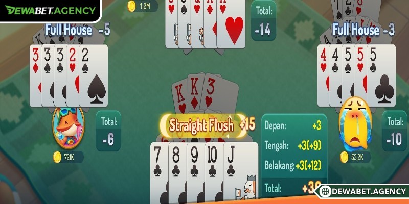 Capsa Dewabet: Trải nghiệm bài trực tuyến chưa từng có 3 Hàng dưới nên chứa những quân mạnh nhất để giành chiến thắng quan trọng